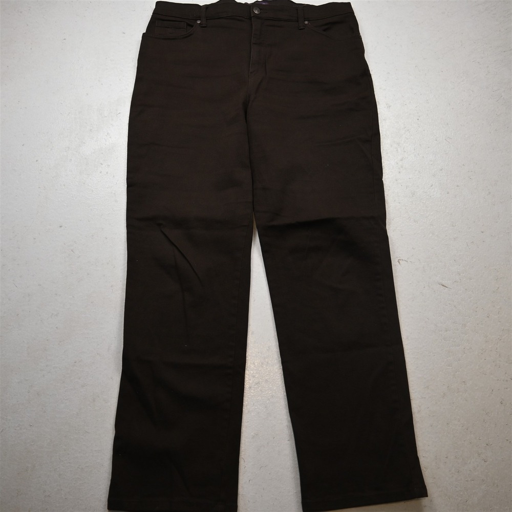 Gloria Vanderbilt 16 Amanda Classic Taper Brown Stretch Denim Womens Jeans